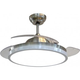 VENTILATORE A SOFFITTO 105 CON LUCE LED E PALE A SCOMPARSA INVISIBLE 105